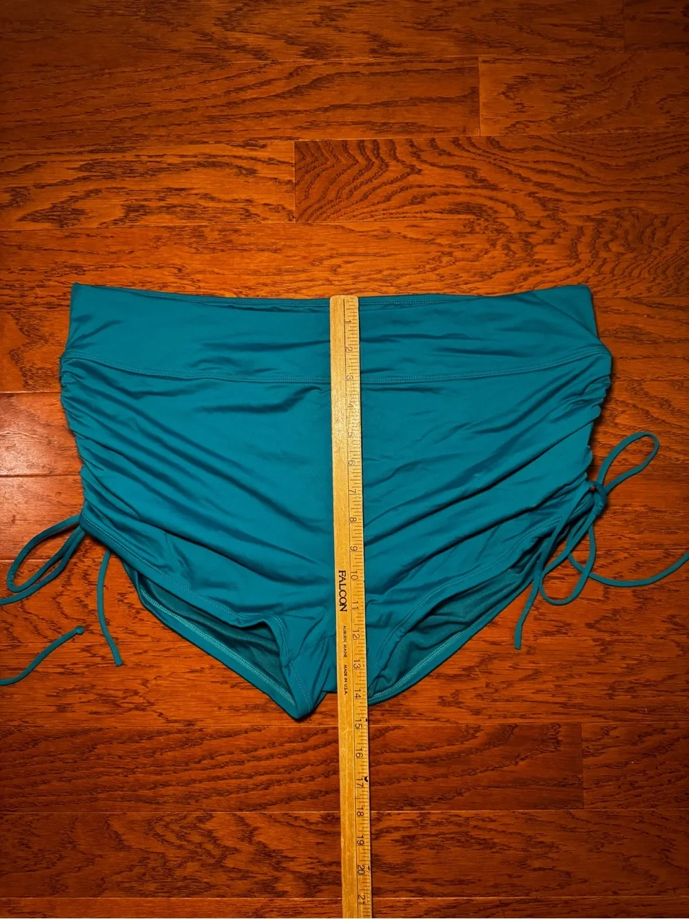 Beach House Women’s Plus Size 18W Blake Teal Adjustable Side Tie Swim Shorts